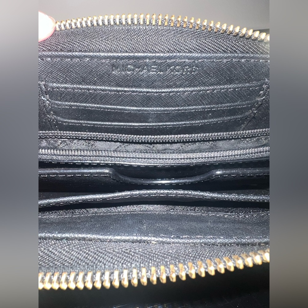 Michael Kors Black and Tan Snake Print Clutch - Picture 8 of 9